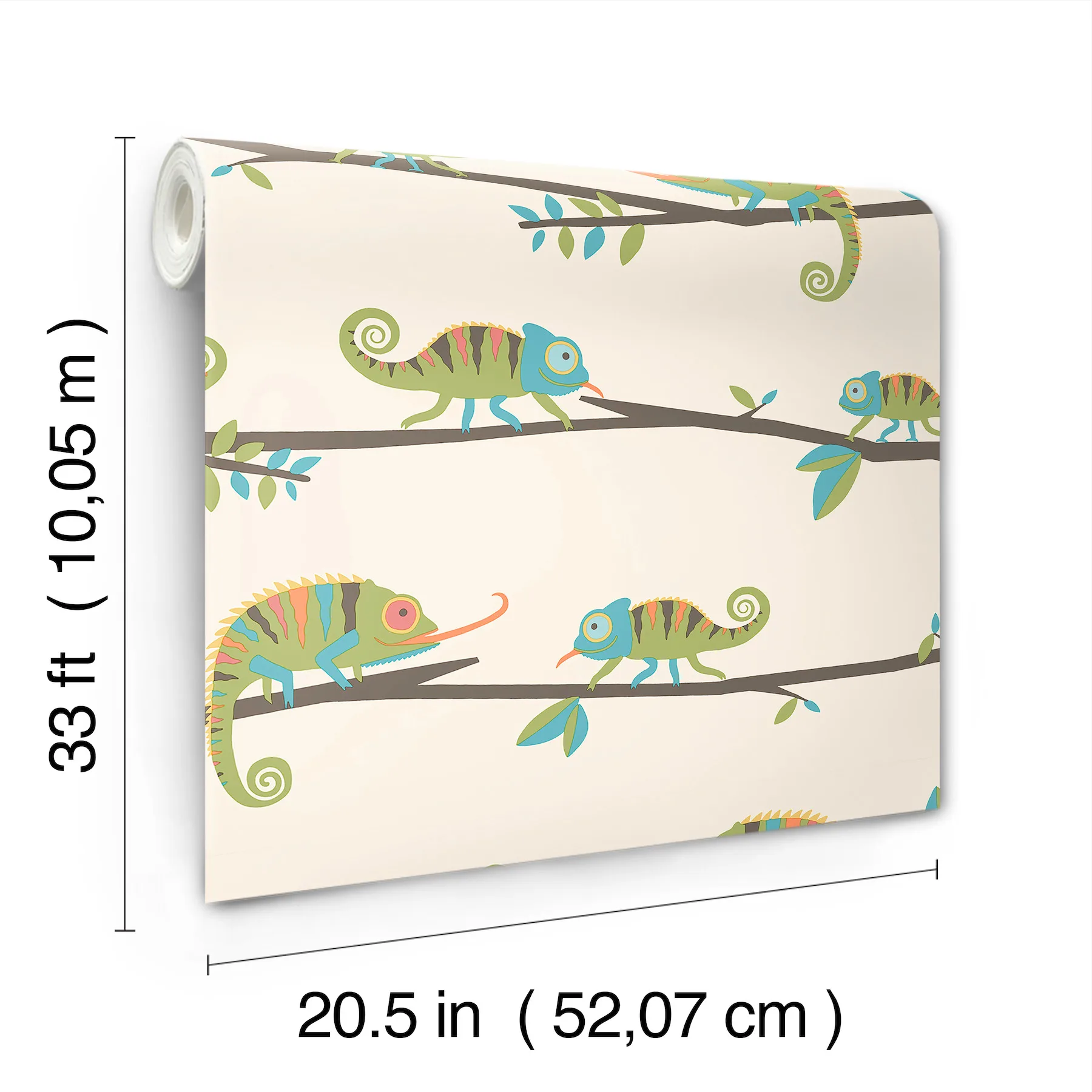 Advantage Chameleon Family - Green Wallpaper | Buy Online Advantage Chameleon Family wallpaper, color Green, SKU 4203-27559