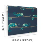 Advantage Chameleon Family - Navy Wallpaper | Buy Online Advantage Chameleon Family wallpaper, color Navy, SKU 4203-27560