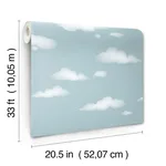 Advantage Cloudy Sky - Blue Wallpaper | Buy Online Advantage Cloudy Sky wallpaper, color Blue, SKU 4203-27568