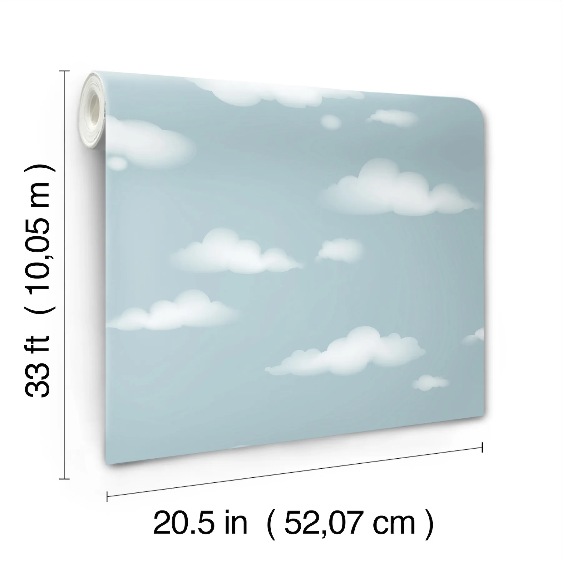 Advantage Cloudy Sky - Blue Wallpaper | Buy Online Advantage Cloudy Sky wallpaper, color Blue, SKU 4203-27568