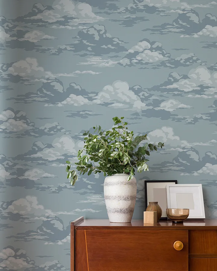 Advantage Cumulus wallpaper, color Blue, SKU 4164-M1808