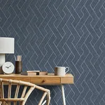 Advantage Ember wallpaper, color Indigo, SKU 4125-26727