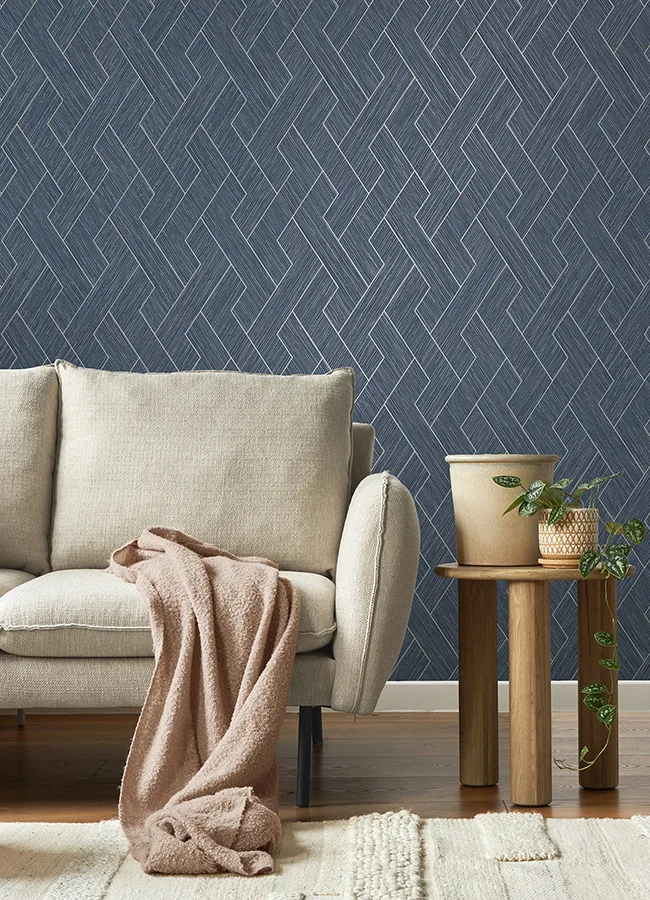 Advantage Ember wallpaper, color Indigo, SKU 4125-26727