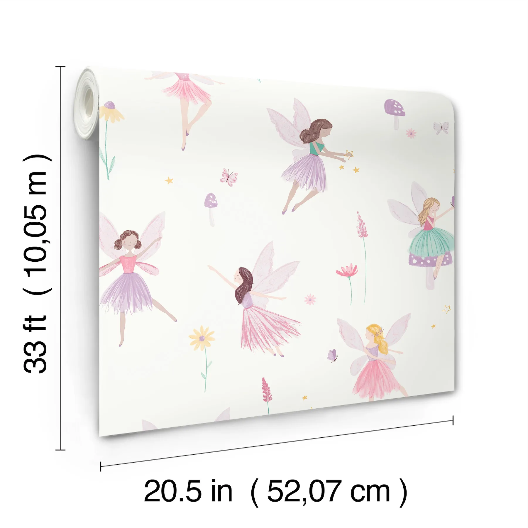 Advantage Fairy Friends - Pink Wallpaper | Buy Online Advantage Fairy Friends wallpaper, color Pink, SKU 4203-27563