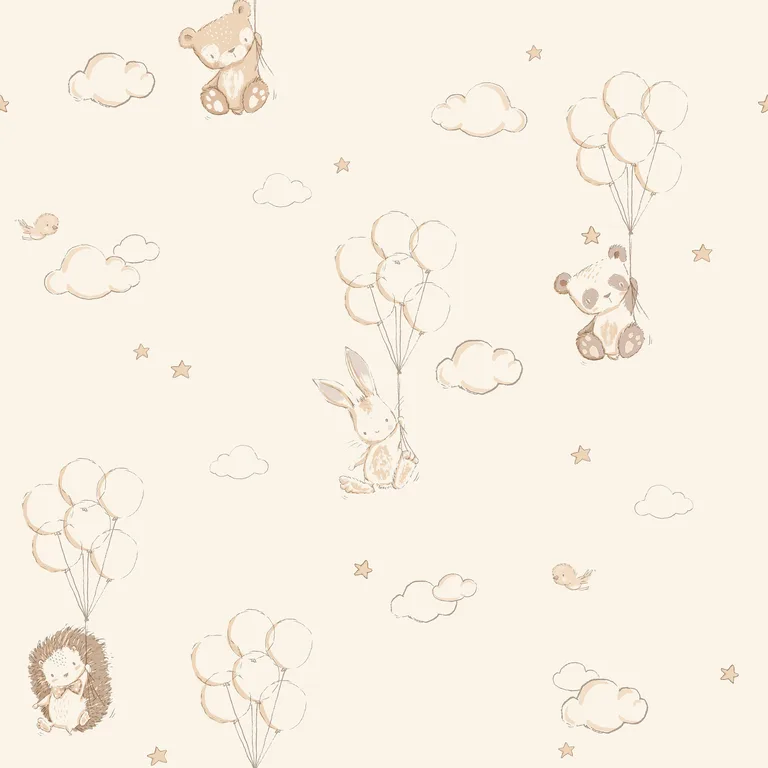 Advantage Floating Balloons wallpaper, color Light Brown, SKU 4203-27556