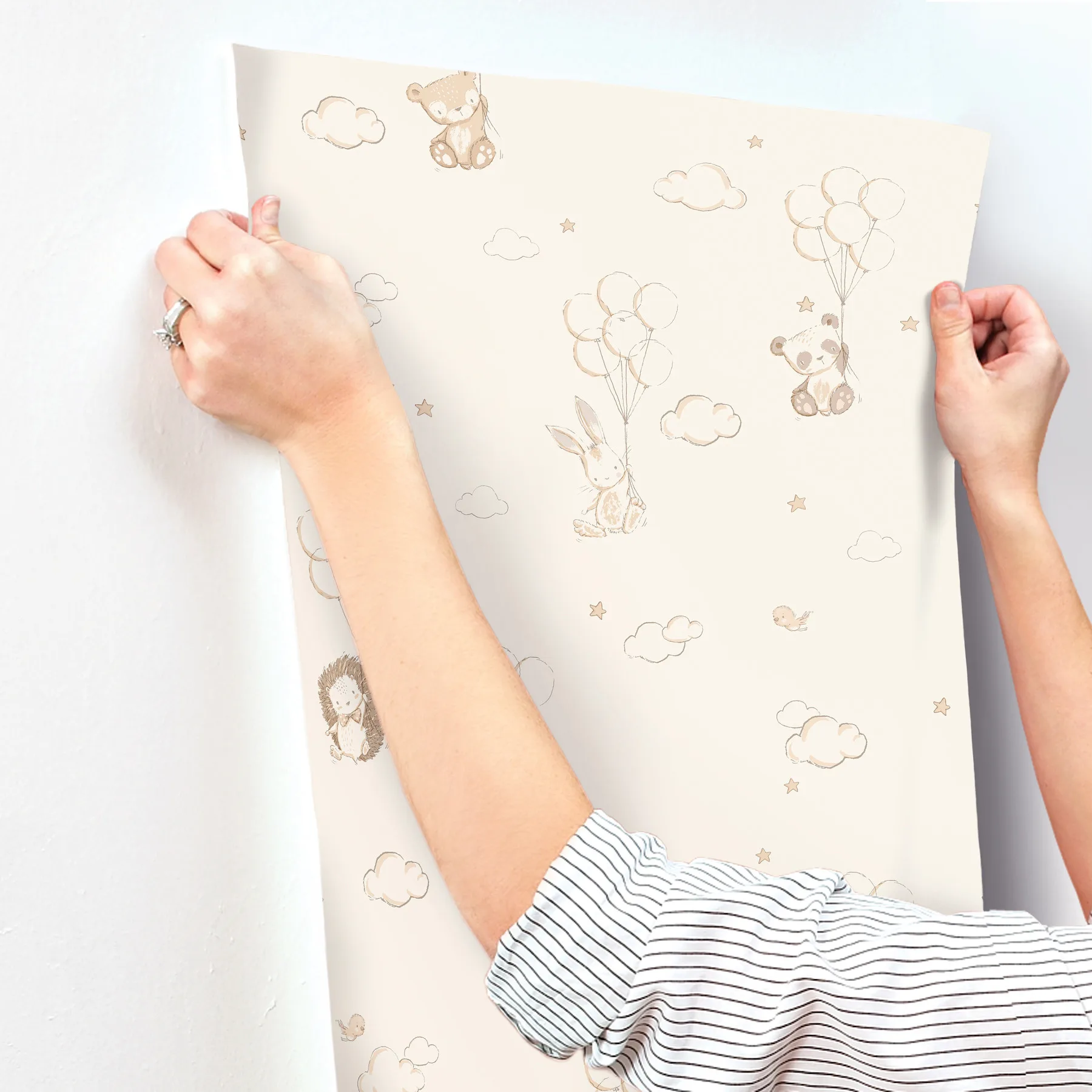 Advantage Floating Balloons - Light Brown Wallpaper | Buy Online Advantage Floating Balloons wallpaper, color Light Brown, SKU 4203-27556