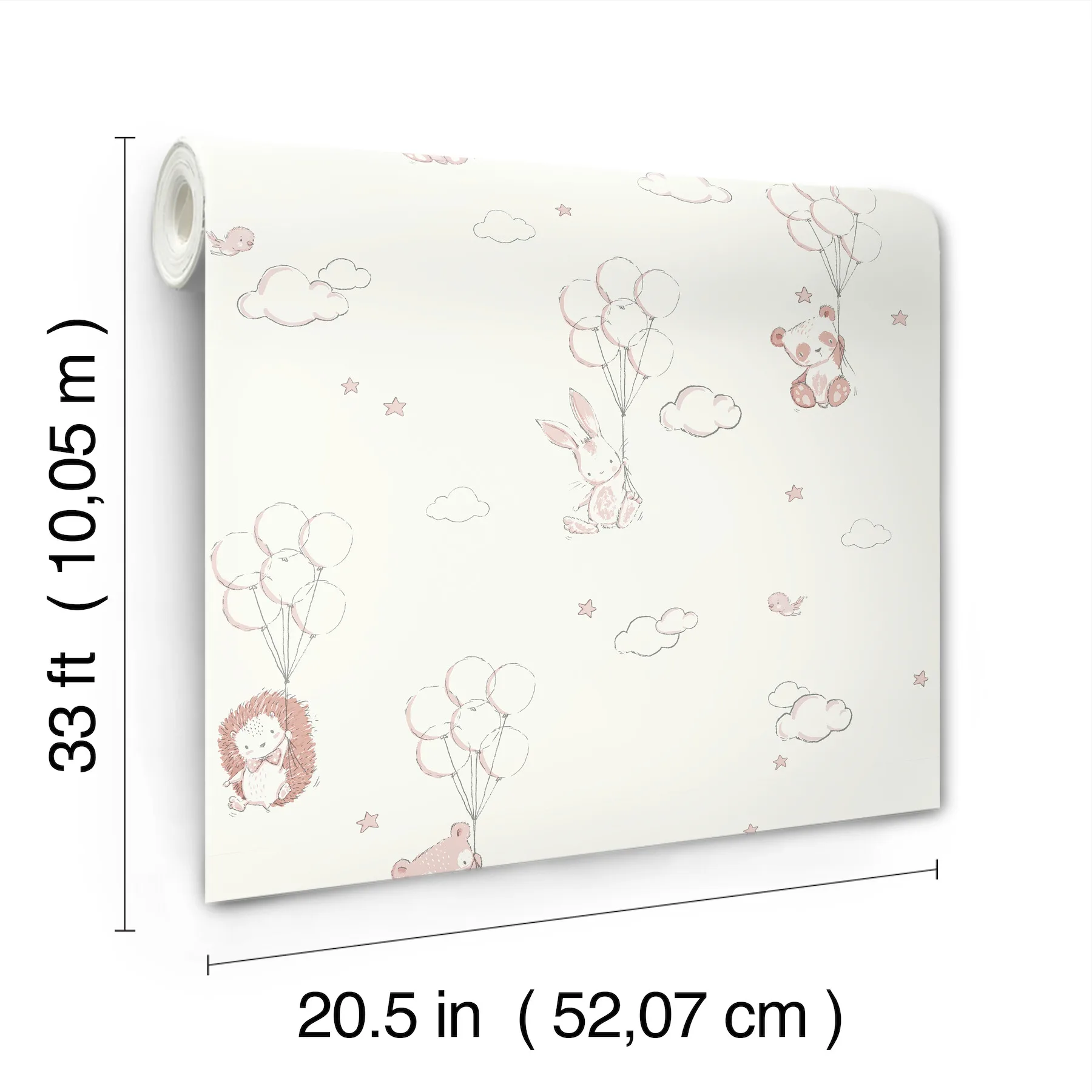 Advantage Floating Balloons - Pink Wallpaper | Buy Online Advantage Floating Balloons wallpaper, color Pink, SKU 4203-27555