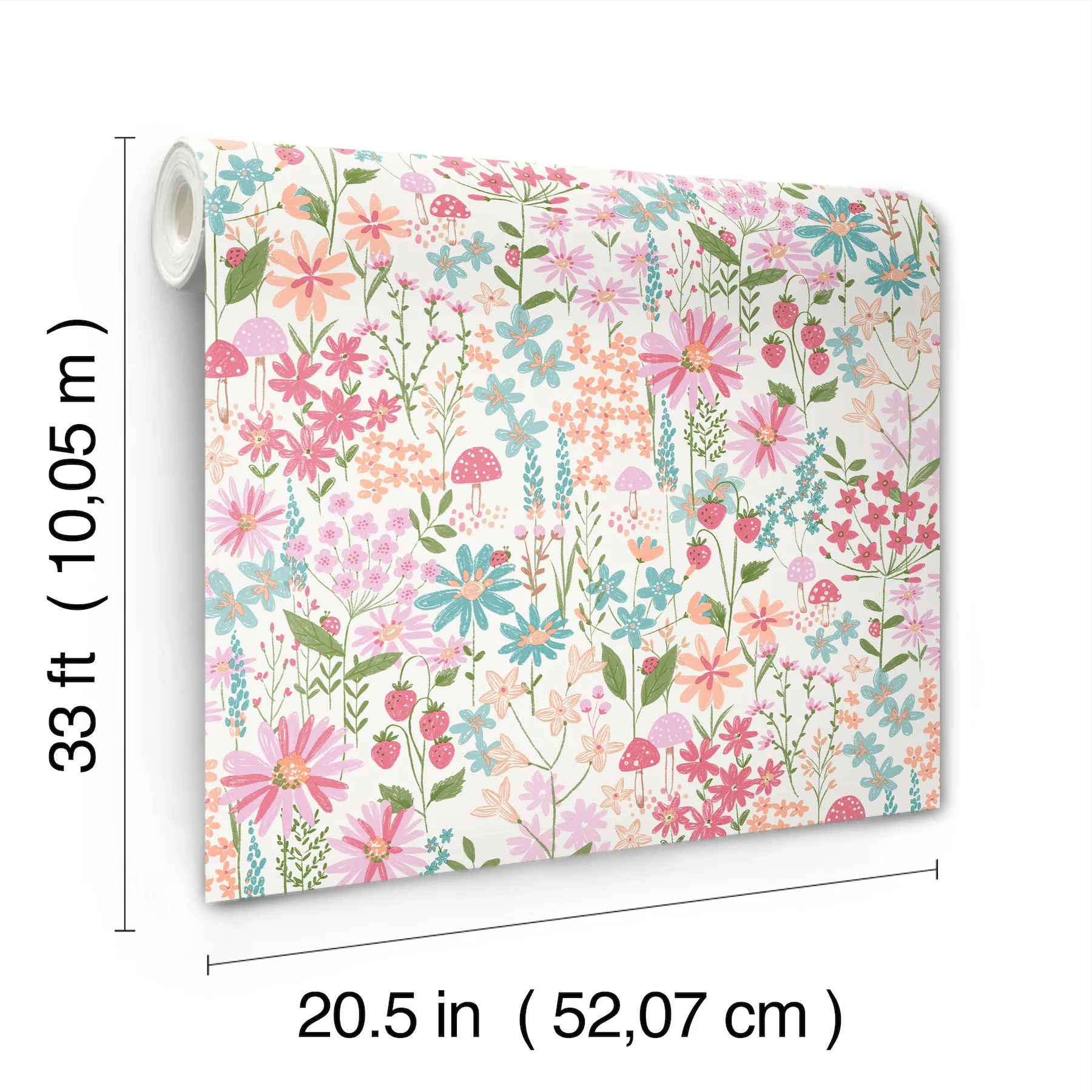 Advantage Flower Garden wallpaper, color Pink, SKU 4203-27561