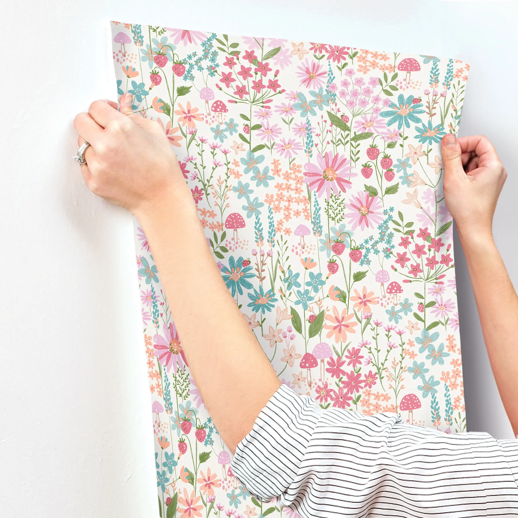Advantage Flower Garden wallpaper, color Pink, SKU 4203-27561