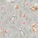 Advantage Forest Animals - Grey Wallpaper | Buy Online Advantage Forest Animals wallpaper, color Grey, SKU 4203-27546