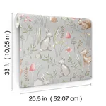 Advantage Forest Animals - Grey Wallpaper | Buy Online Advantage Forest Animals wallpaper, color Grey, SKU 4203-27546