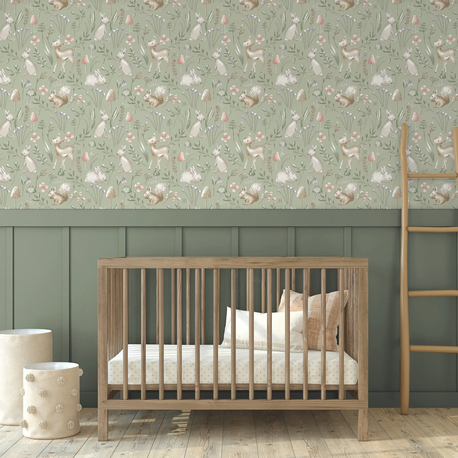 Advantage Forest Animals - Sage Wallpaper | Buy Online Advantage Forest Animals wallpaper, color Sage, SKU 4203-27547