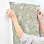 Advantage Forest Animals - Sage Wallpaper | Buy Online Advantage Forest Animals wallpaper, color Sage, SKU 4203-27547