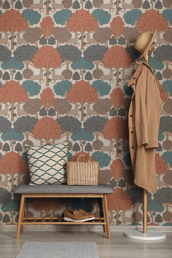 Advantage Forest of Arden - Apricot Wallpaper | Buy Online Advantage Forest of Arden wallpaper, color Apricot, SKU 4164-M1851