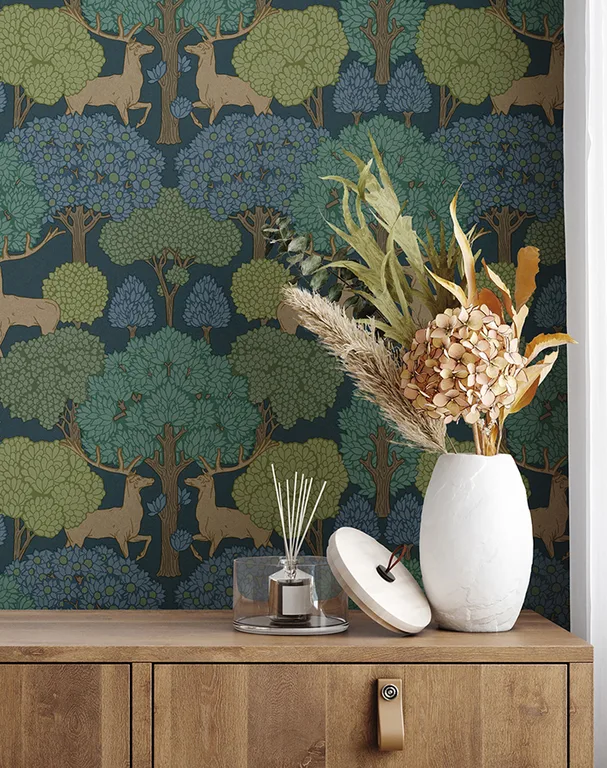 Advantage Forest of Arden wallpaper, color Blue, SKU 4164-M1850