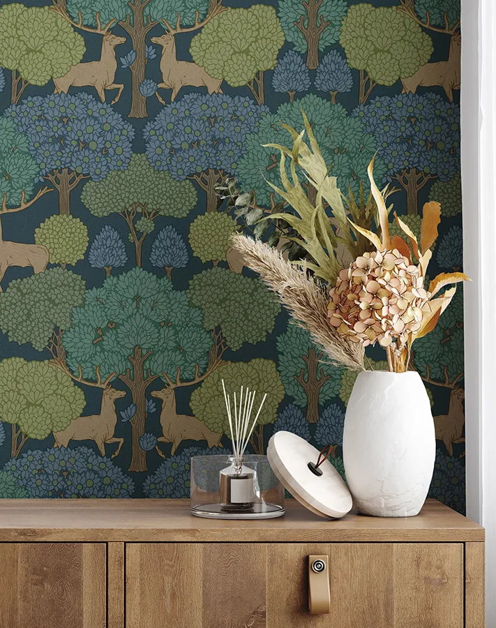 Advantage Forest of Arden wallpaper, color Blue, SKU 4164-M1850