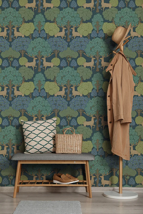Advantage Forest of Arden - Blue Wallpaper | Buy Online Advantage Forest of Arden wallpaper, color Blue, SKU 4164-M1850