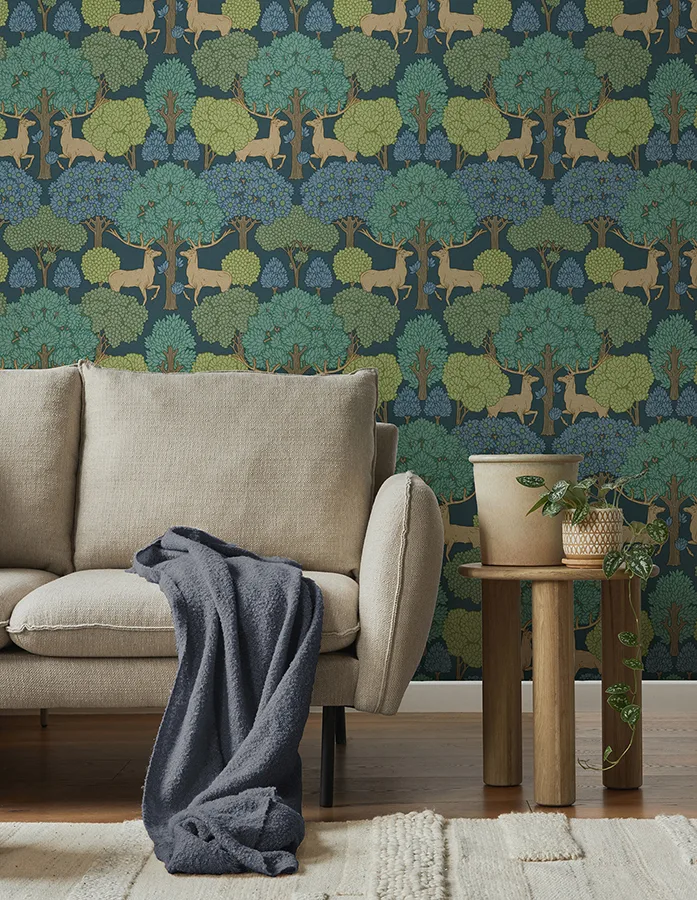 Advantage Forest of Arden - Blue Wallpaper | Buy Online Advantage Forest of Arden wallpaper, color Blue, SKU 4164-M1850