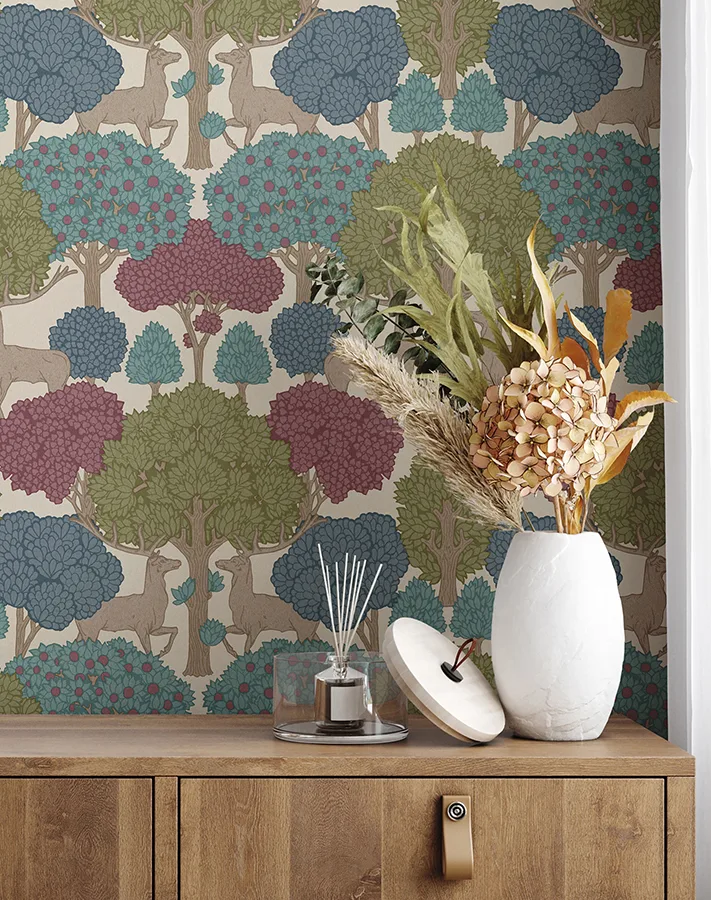 Advantage Forest of Arden - Merlot Wallpaper | Buy Online Advantage Forest of Arden wallpaper, color Merlot, SKU 4164-M1852
