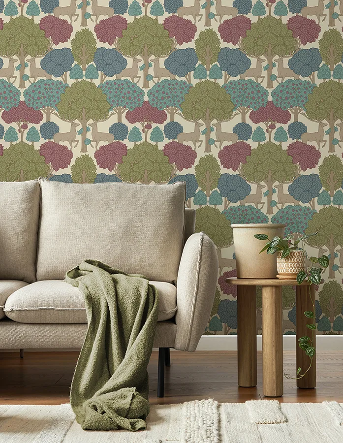 Advantage Forest of Arden - Merlot Wallpaper | Buy Online Advantage Forest of Arden wallpaper, color Merlot, SKU 4164-M1852