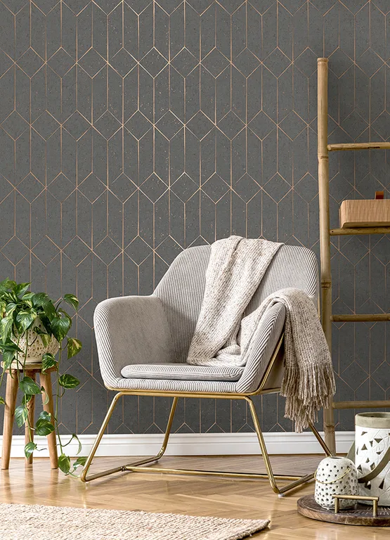 Advantage Hayden wallpaper, color Charcoal, SKU 4125-26701