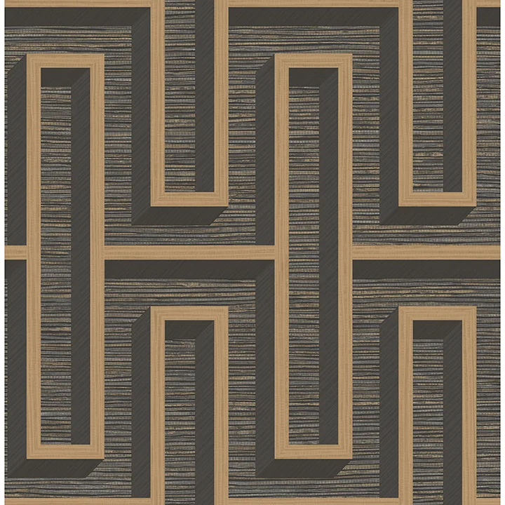 Advantage Henley wallpaper, color Black, SKU 4125-26722