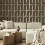 Advantage Henley wallpaper, color Black, SKU 4125-26722