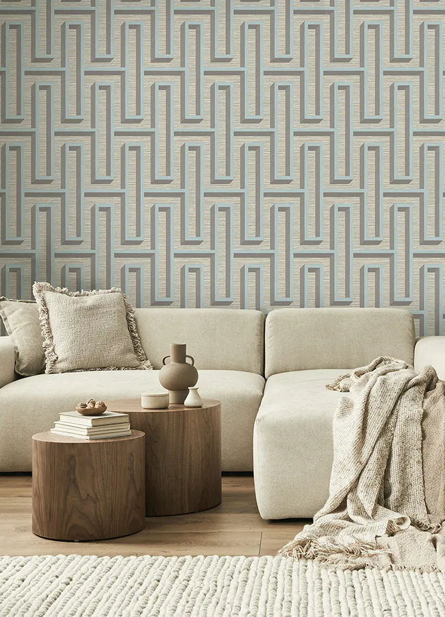 Advantage Henley - Light Blue Wallpaper | Buy Online Advantage Henley wallpaper, color Light Blue, SKU 4125-26724