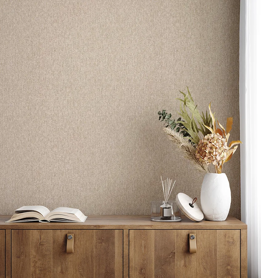 Advantage Herringbone - Neutral Wallpaper | Buy Online Advantage Herringbone wallpaper, color Neutral, SKU 4164-M1825