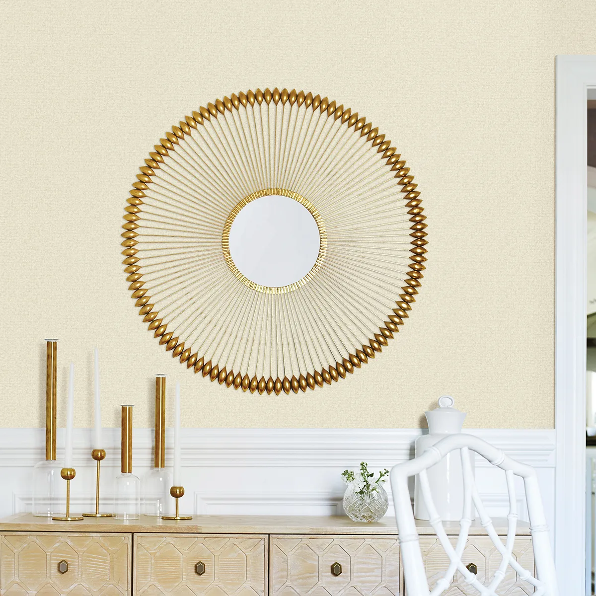 Advantage Hilbert wallpaper, color Cream, SKU 4025-82508