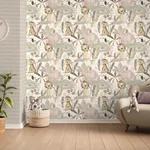Advantage In The Jungle - Pink Wallpaper | Buy Online Advantage In The Jungle wallpaper, color Pink, SKU 4203-27557