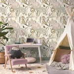 Advantage In The Jungle - Pink Wallpaper | Buy Online Advantage In The Jungle wallpaper, color Pink, SKU 4203-27557
