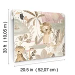 Advantage In The Jungle - Pink Wallpaper | Buy Online Advantage In The Jungle wallpaper, color Pink, SKU 4203-27557