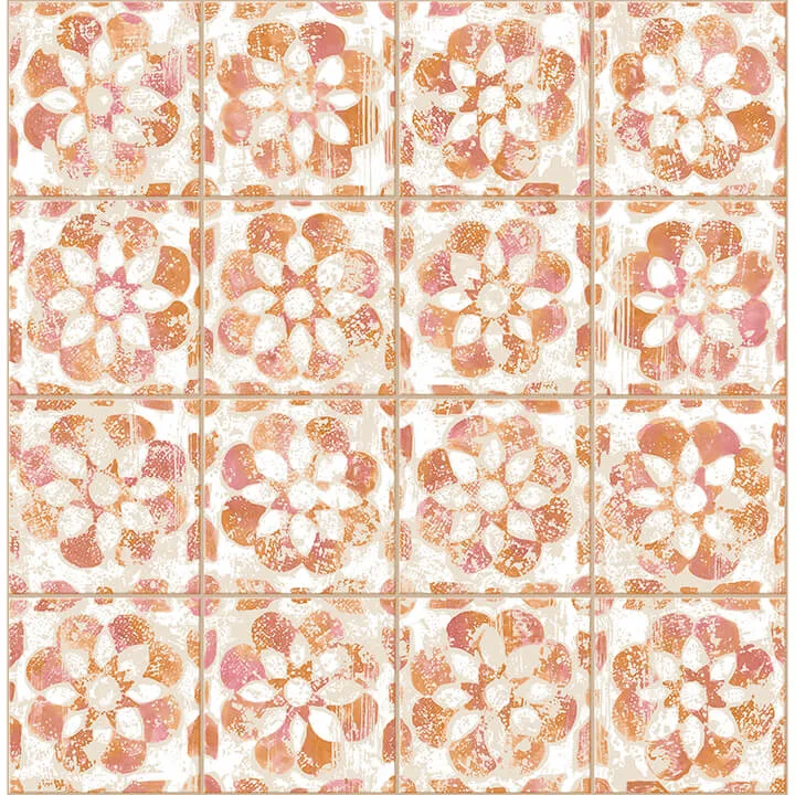 Advantage Izeda wallpaper, color Coral, SKU 2980-26194