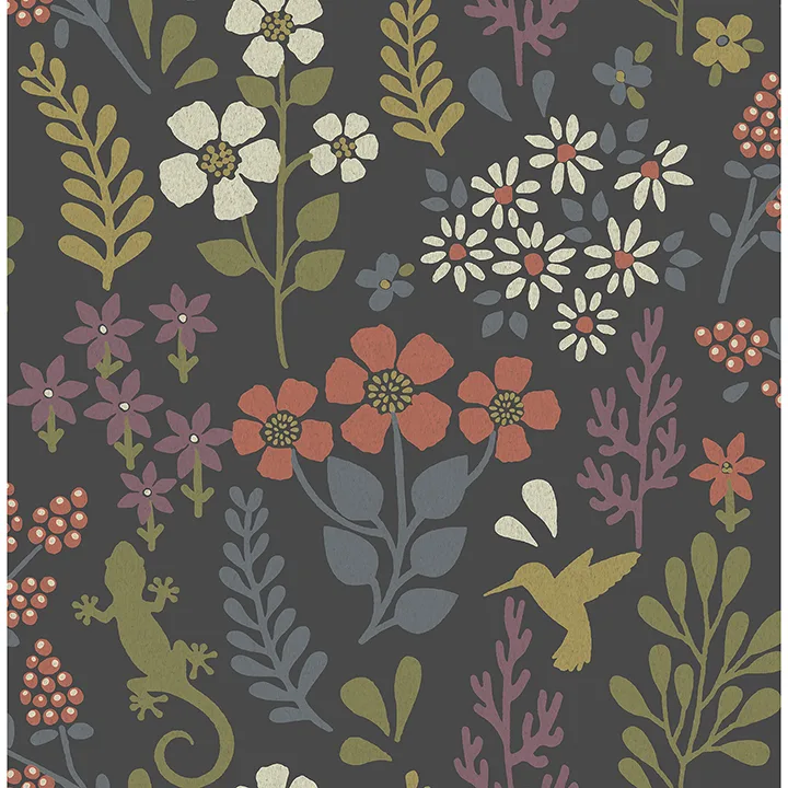 Advantage Karina wallpaper, color Charcoal, SKU 2980-26170