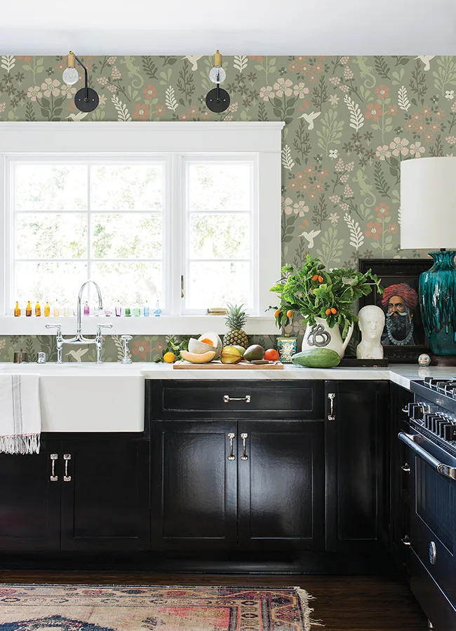 Advantage Karina - Green Wallpaper | Buy Online Advantage Karina wallpaper, color Green, SKU 2980-26173