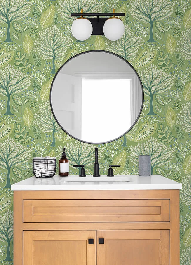 Advantage Kiah - Green Wallpaper | Buy Online Advantage Kiah wallpaper, color Green, SKU 2980-26184