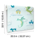 Advantage Magical Dragons wallpaper, color Blue, SKU 4203-27550