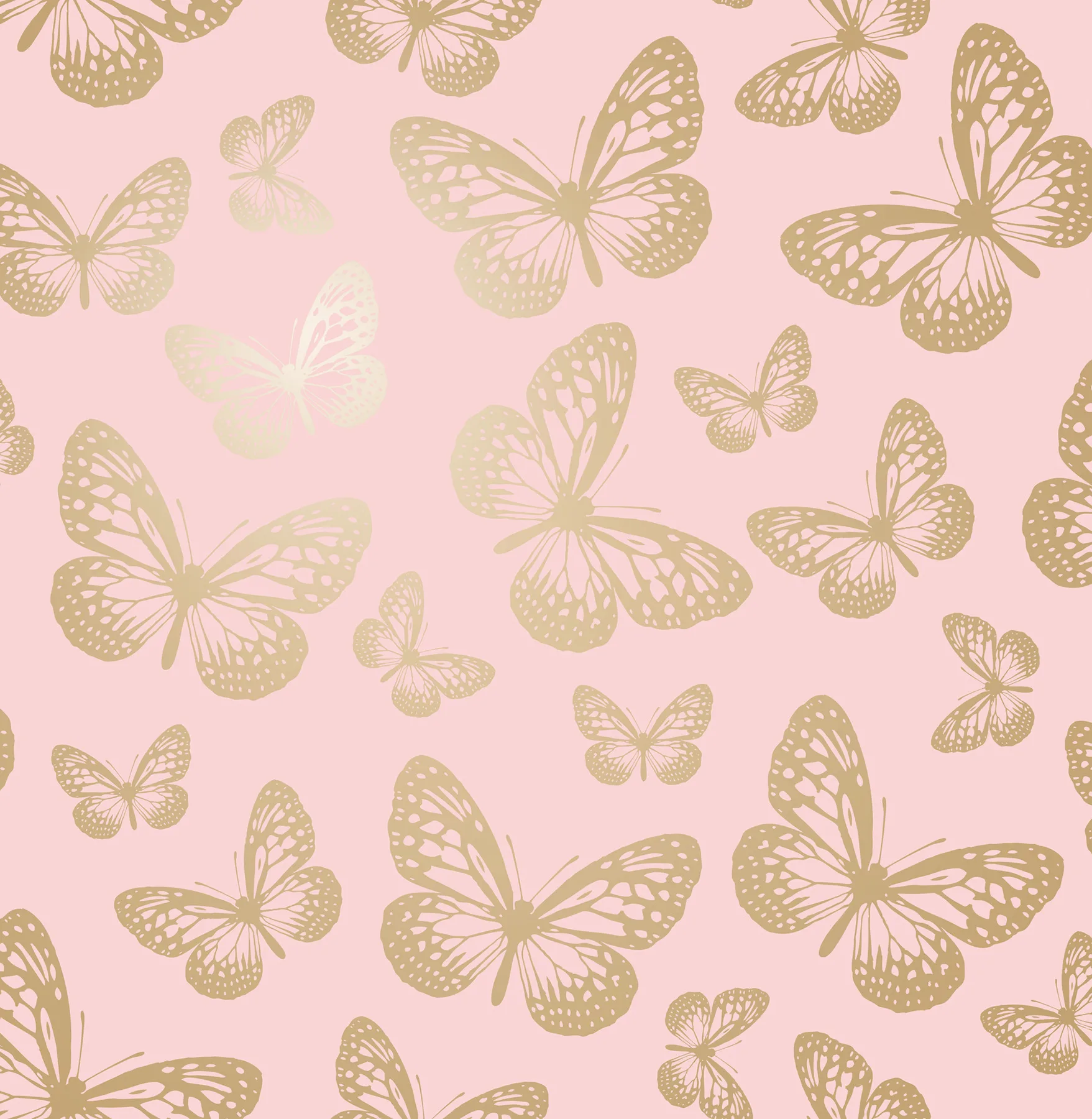 Advantage Metallic Butterflies wallpaper, color Pink, SKU 4203-27586