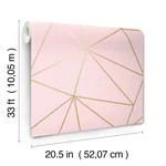 Advantage Metallic Geo - Pink Wallpaper | Buy Online Advantage Metallic Geo wallpaper, color Pink, SKU 4203-27585