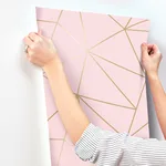 Advantage Metallic Geo - Pink Wallpaper | Buy Online Advantage Metallic Geo wallpaper, color Pink, SKU 4203-27585
