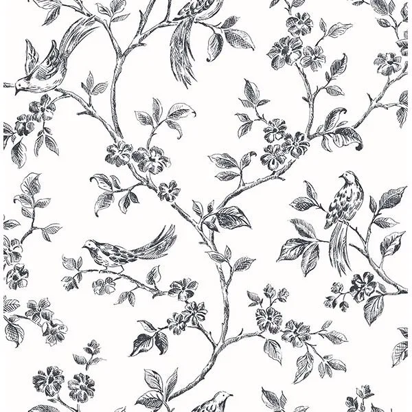 Advantage Ophelia wallpaper, color Black, SKU 2836-24976