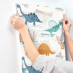 Advantage Prehistoric Dino wallpaper, color Orange, SKU 4203-27545