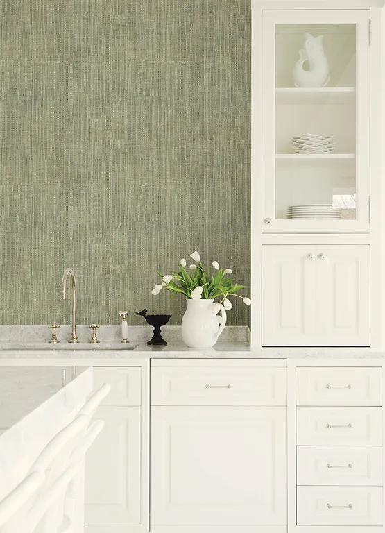 Advantage Rattan wallpaper, color Green, SKU 4168-17732
