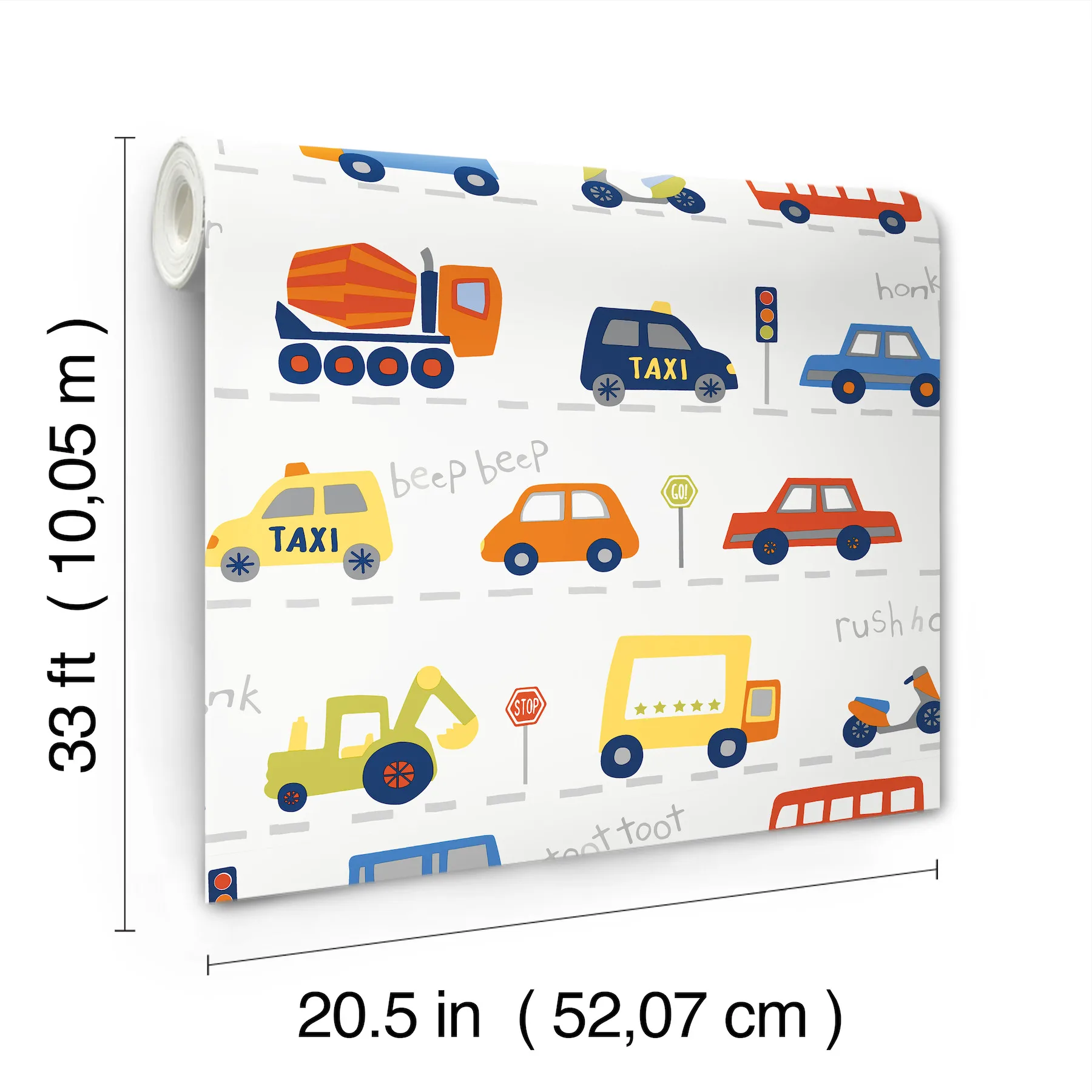 Advantage Road Traffic - Red Wallpaper | Buy Online Advantage Road Traffic wallpaper, color Red, SKU 4203-27593