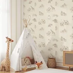 Advantage Safari Babies - Beige Wallpaper | Buy Online Advantage Safari Babies wallpaper, color Beige, SKU 4203-27553