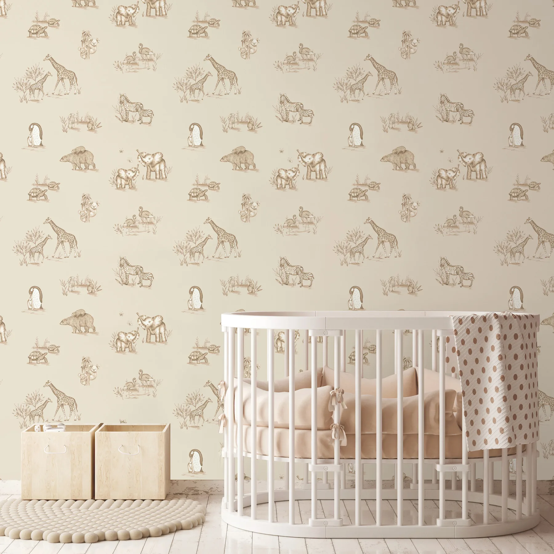 Advantage Safari Babies - Beige Wallpaper | Buy Online Advantage Safari Babies wallpaper, color Beige, SKU 4203-27553