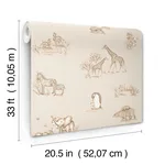 Advantage Safari Babies - Beige Wallpaper | Buy Online Advantage Safari Babies wallpaper, color Beige, SKU 4203-27553