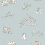 Advantage Safari Babies - Blue Wallpaper | Buy Online Advantage Safari Babies wallpaper, color Blue, SKU 4203-27551