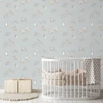 Advantage Safari Babies - Blue Wallpaper | Buy Online Advantage Safari Babies wallpaper, color Blue, SKU 4203-27551